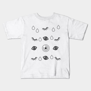 Pattern with eyes and drops Kids T-Shirt